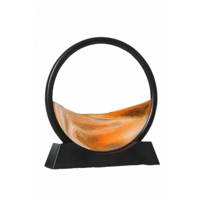 Nevamel Dekoratif Sulu Kum Saati Ofis Masa Üstü Ev Yuvarlak Kum Saati