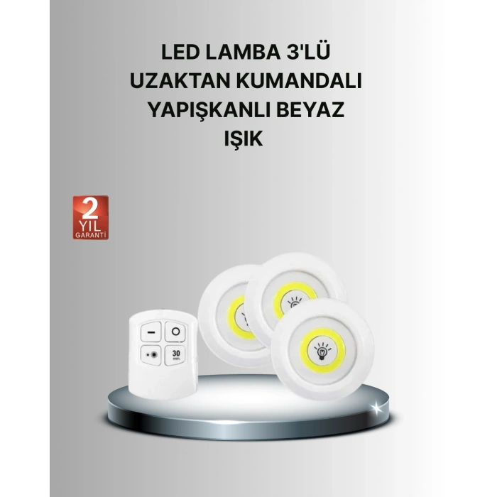 Nevamel Dekoratif ve Pratik 3’lü Kumandalı Spot LED Aydınlatma