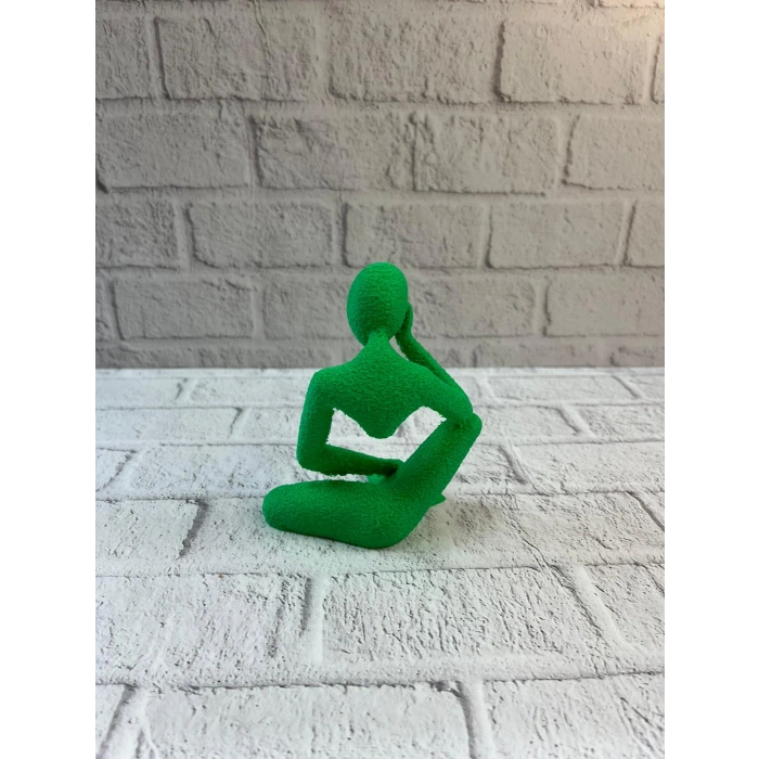 Nevamel® Dekoratif Yeşil İnsan Figürü Modern Masa ve Raf Süsü