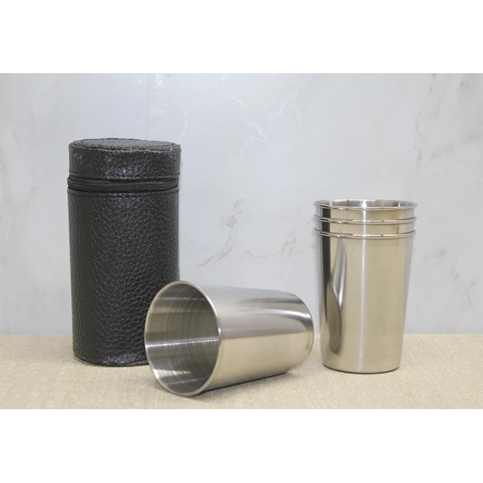 Nevamel Deri Kılıflı 4lü Shot Bardak