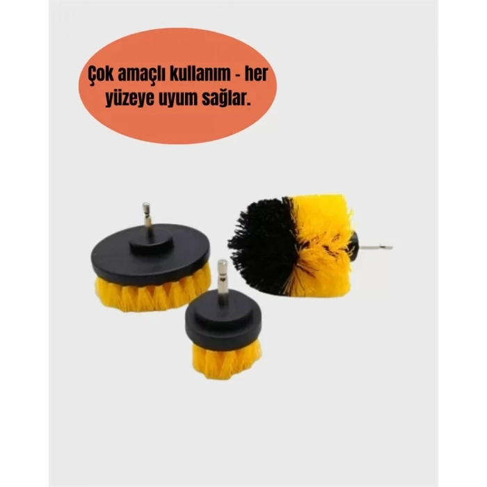 Nevamel® Derinlemesine Temizlik İçin Dayanıklı Kıllı Matkap Fırçası Başlığı
