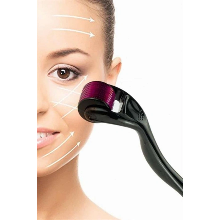 Nevamel Derma Roller Titanyum Uçlu 540 İğneli 1 Mm Saç Sakal Çıkarma Ve Cilt Bakım Masaj Aleti