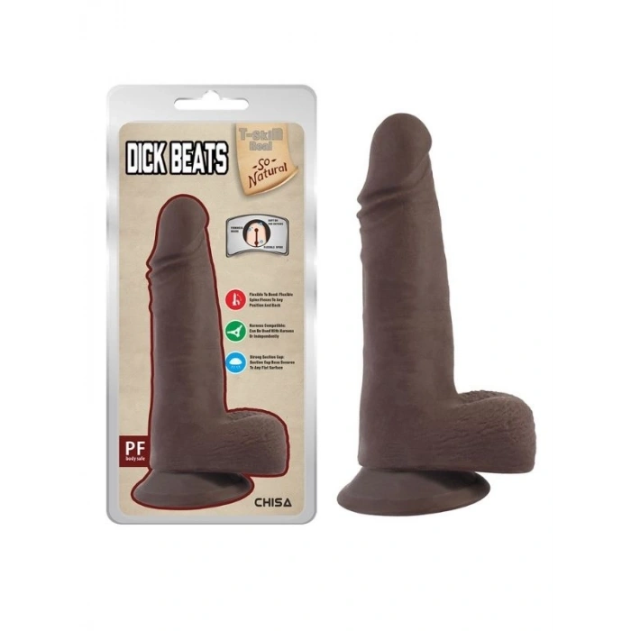 Nevamel® Dick Beats Melez 18Cm Kıkırdaklı Gerçekçi Dildo