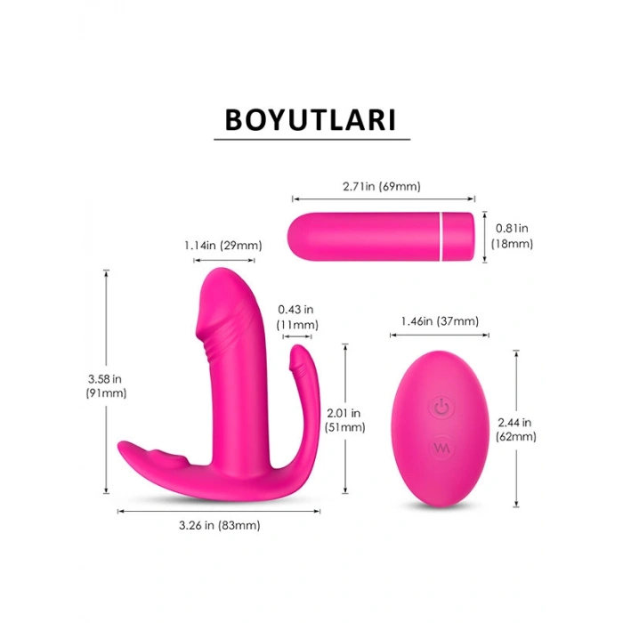 Nevamel® Didi G-Noktası Ve Klitoris Emiş Özellikli Kumandalı Vibratör