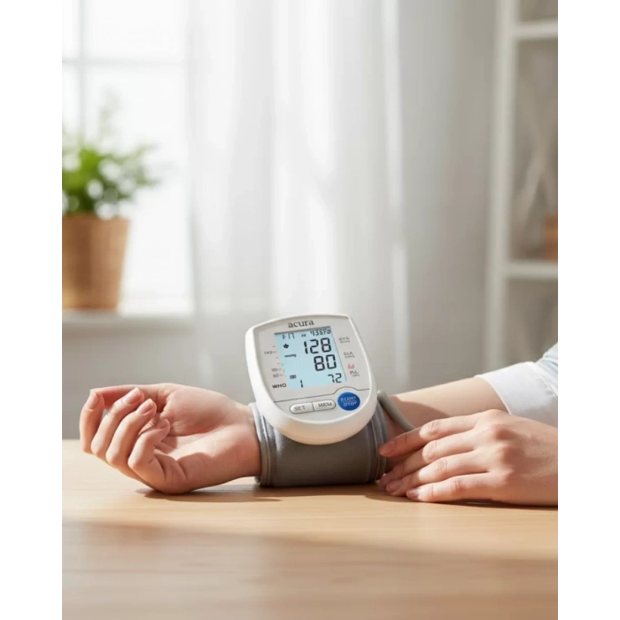 Nevamel® Dijital Bilek Tansiyon Aleti Çift Güç Kaynaklı HD Ekranlı