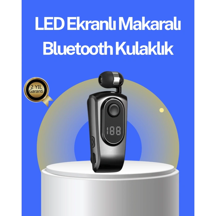 Nevamel Dijital Ekranlı Bluetooth Kulaklık – Titreşimli Bildirim 25 Saat Kullanım