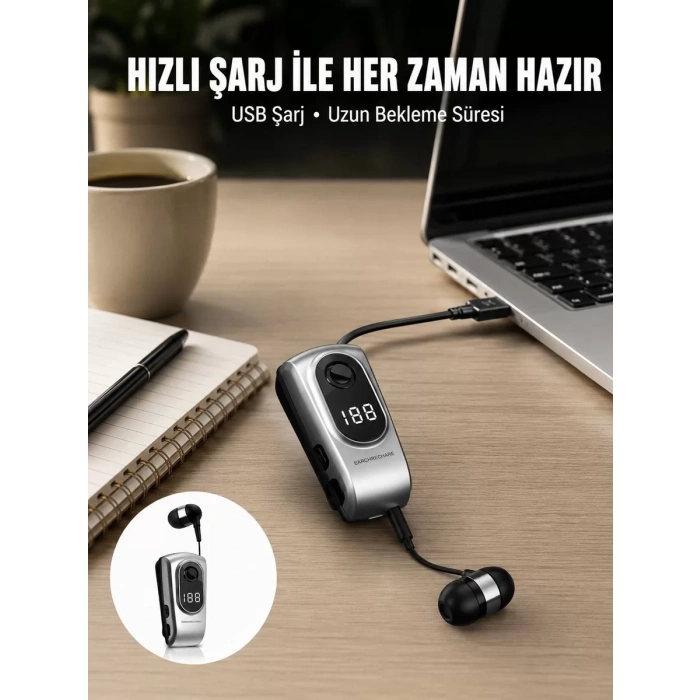 Nevamel® Dijital Ekranlı Bluetooth Kulaklık – Titreşimli Bildirim 25 Saat Kullanım Yeni Nesil