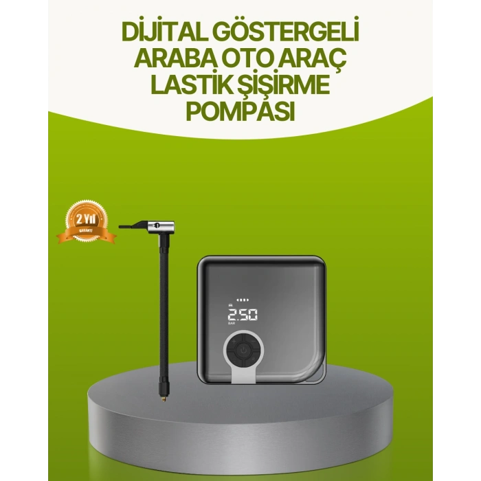 Nevamel Dijital Ekranlı Taşınabilir Akıllı Araç Hava Kompresörü