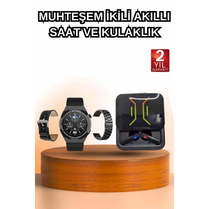 Nevamel Dijital Göstergeli Bluetooth Kulaklık ve Bildirim Görebilen Akıllı Saat Alarm ve Titreşim