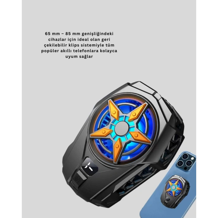 Nevamel® Dijital Göstergeli Evrensel Telefon Soğutma Fanı