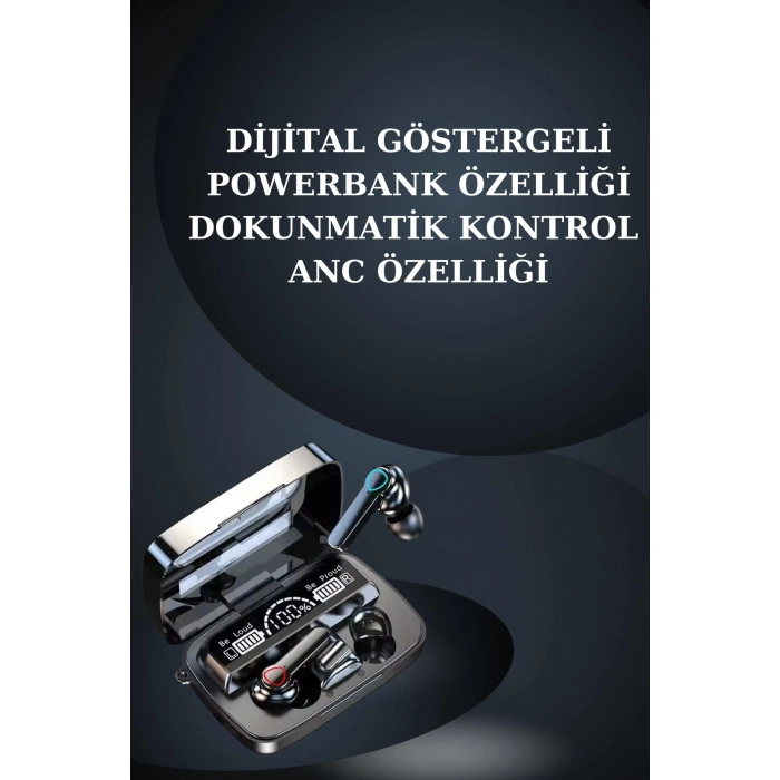 Nevamel® Dijital Göstergeli Powerbank Bluetooth Kulaklık ve Yeni Nesil Amoled Ekran Akıllı Saat