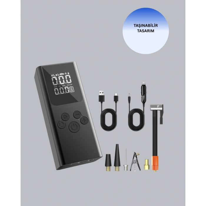 Nevamel® Dijital Lastik Pompası Çok Amaçlı Taşınabilir Kompresör