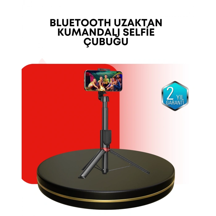 Nevamel® Dikey ve Yatay Çekim Destekli Selfie Stick Tripod