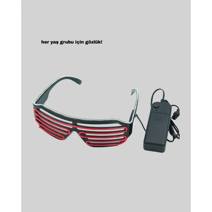 Nevamel® Dikkat Çeken Tasarımlı LED Işıklı Eğlence Gözlüğü