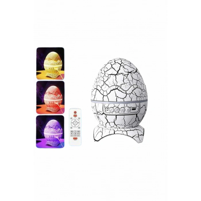 Nevamel Dinozor Yumurtası Gece Masa Lambası Bluetooth Hoparlör 14 Renk Seçeneği
