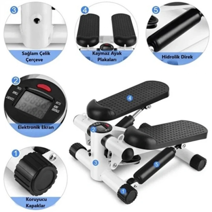 Nevamel Direnç Lastikli Mini Stepper Egzersiz Aleti