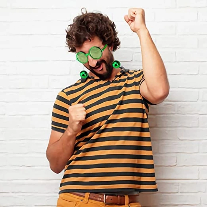 Nevamel Disko Toplu Küpeli Parti Gözlüğü Yeşil Renk