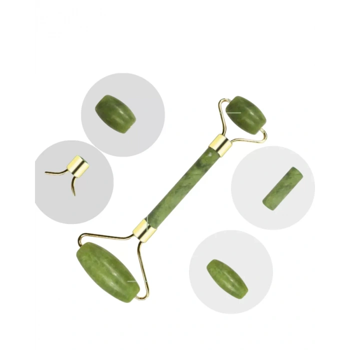 Nevamel® Doğal Yeşim Roller ve Gua Sha Yüz Şekillendirme Seti