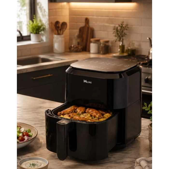 Nevamel® Dokunmatik Air Fryer 4 Litre Yağsız Fritöz 1360W Güçlü Pişirme