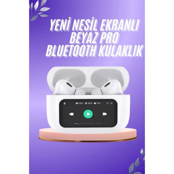 Nevamel Dokunmatik Ekranlı ANC/ENC Yeni Nesil Pro Bluetooth Kulaklık Dokunmatik Ekran