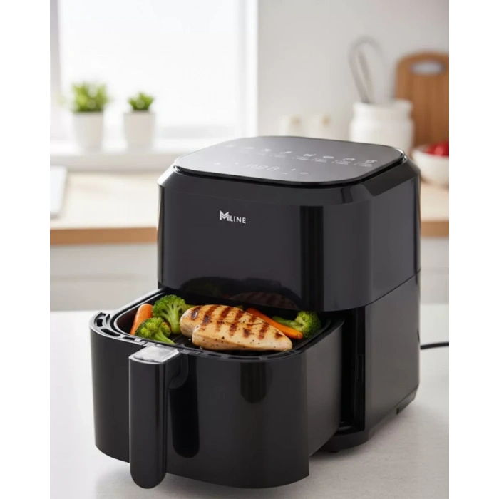 Nevamel® Dokunmatik Kontrollü 4L Yağsız Sıcak Hava Fritözü 1360W