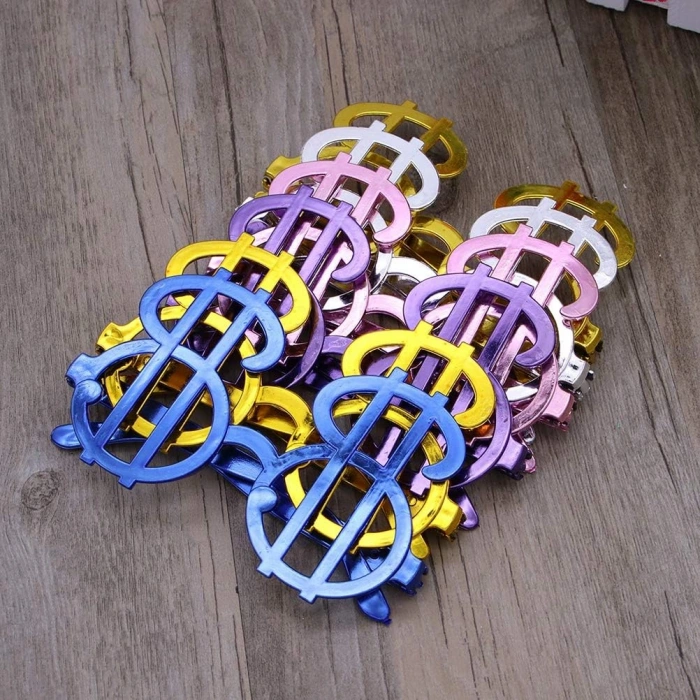 Nevamel Dolar Şekilli Metalize Parti Gözlüğü 6 Adet