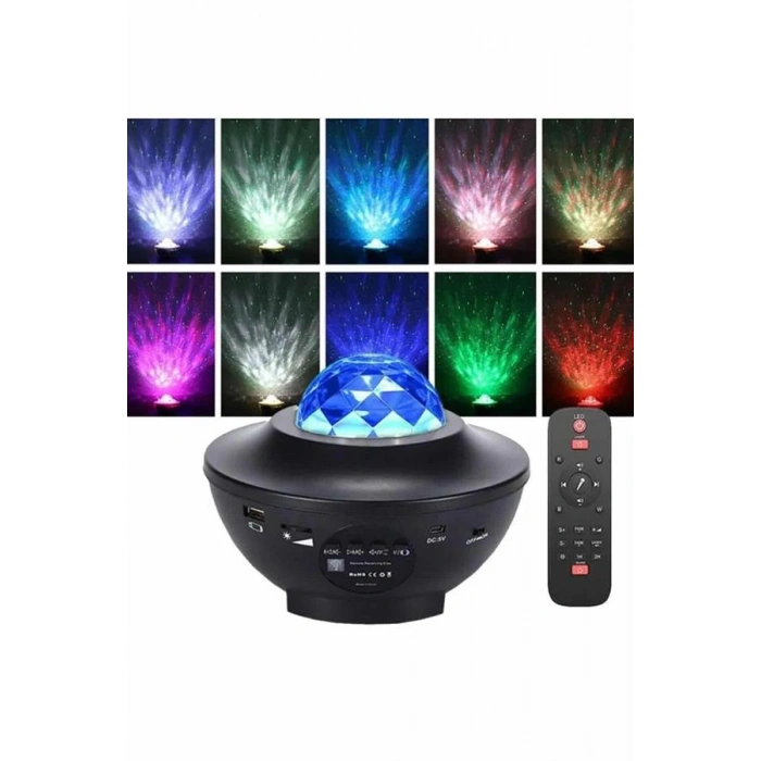 Nevamel Dönen Işıklı Disko Topu Projektör Müzik Çalarlı Disco Speaker