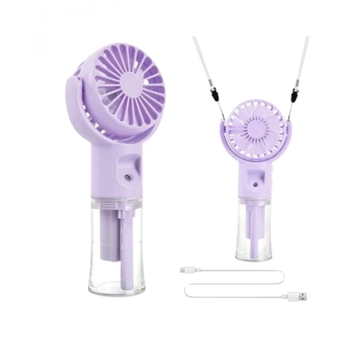 Nevamel® Dönen Su Sisli El Fanı – 4 Kademeli Rüzgar Şeffaf Su Haznesi Sessiz Çalışma