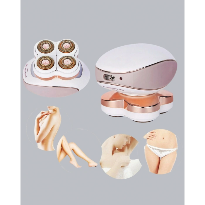 Nevamel® Dört Kesici Başlıklı Vücut Tıraş Cihazı Ağrısız Kullanım