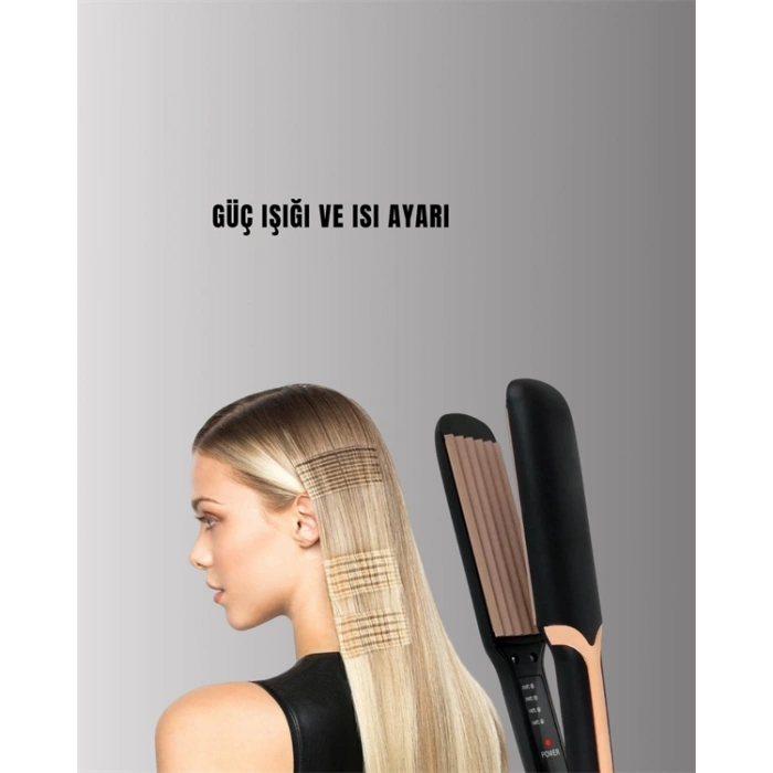 Nevamel® DP-134 Saç Tost Makinesi 220°C Isı Ayarlı 360° Dönebilen Kablo