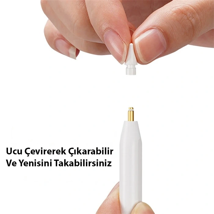 Nevamel Dux Ducis Apple Pencil İçin Yedek Uç 2 Adet-(5775)