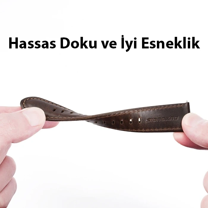 Nevamel Dux Ducis Apple Watch 38/40/41MM için Business Deri Kayış Kordon-(5775)