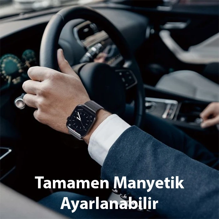 Nevamel Dux Ducis Apple Watch 38/40/41MM için Milanese Premium Milano Loop Kayış Kordon-(5775)