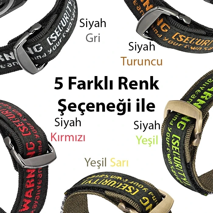 Nevamel Dux Ducis Apple Watch 42/44/45MM için Kayış Kordon Lylon Loop-(5775)