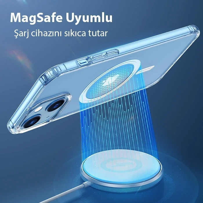 Nevamel Dux Ducis Clin Mag Series iPhone 13 6.1 Magsafe Uyumlu Manyetik Silikon Kılıf-(5775)