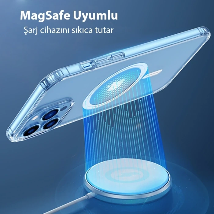 Nevamel Dux Ducis Clin Mag Series iPhone 13 Pro Max 6.7 Magsafe Uyumlu Manyetik Silikon Kılıf-(5775)