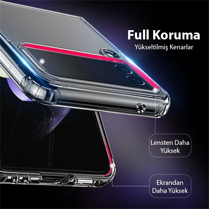 Nevamel Dux Ducis Crystal Clin Series Samsung Galaxy Z Flip3 5G Shockproof Şeffaf Silikon Kılıf-(5775)