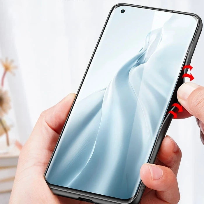 Nevamel Dux Ducis Fino Serisi Xiaomi Mi 11 Kılıf Premium Dokuma Silikon Kılıf-(5775)