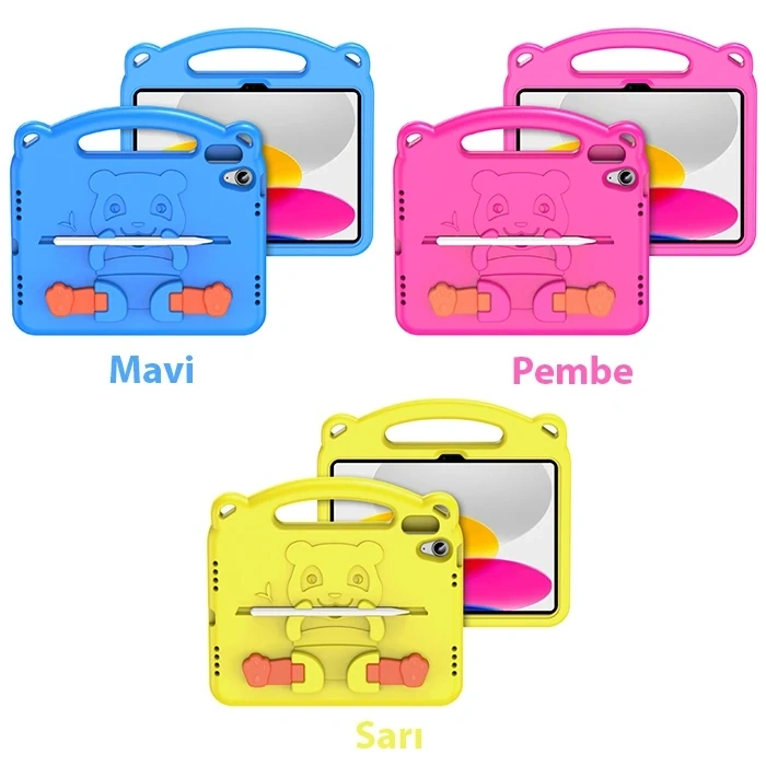 Nevamel Dux Ducis iPad 10.2 2022 Kılıf Panda Serisi Çocuk Shockproof Standlı Kılıf-(5775)