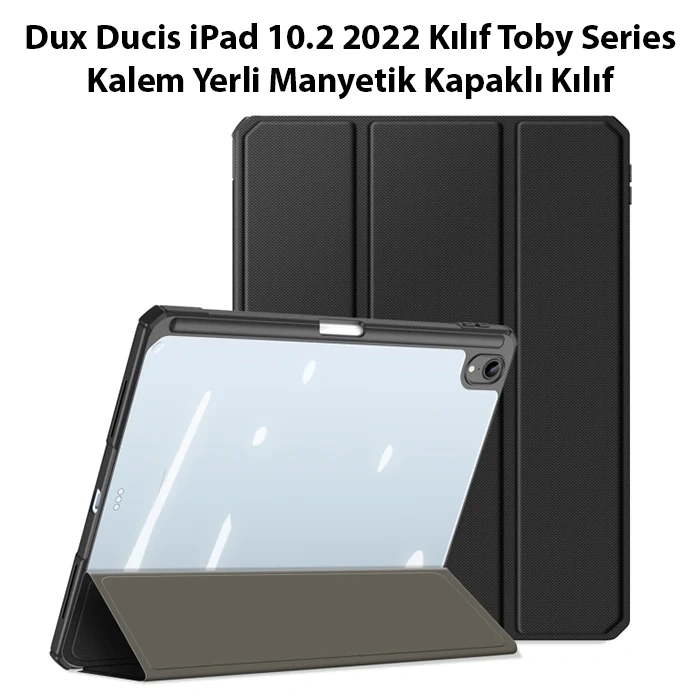 Nevamel Dux Ducis iPad 10.2 2022 Kılıf Toby Series Kalem Yerli Manyetik Kapaklı Kılıf-(5775)