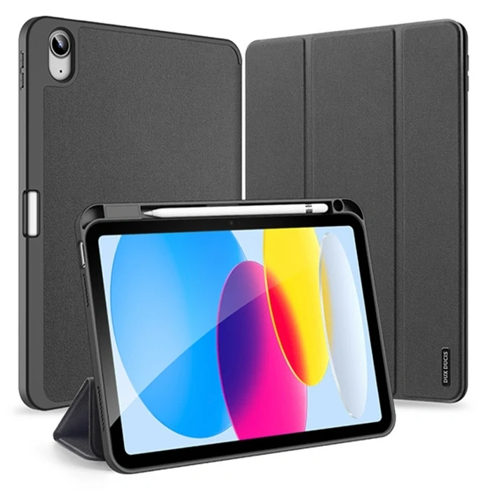 Nevamel Dux Ducis iPad 10.9 2022 Kılıf Domo Series Kalem Bölmeli Mıknatıslı Standlı Kapaklı Kılıf-(5775)