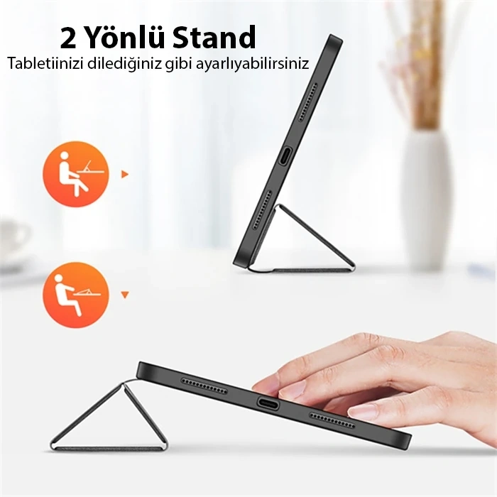 Nevamel Dux Ducis iPad 10.9 2022 Kılıf Domo Series Kalem Bölmeli Mıknatıslı Standlı Kapaklı Kılıf-(5775)