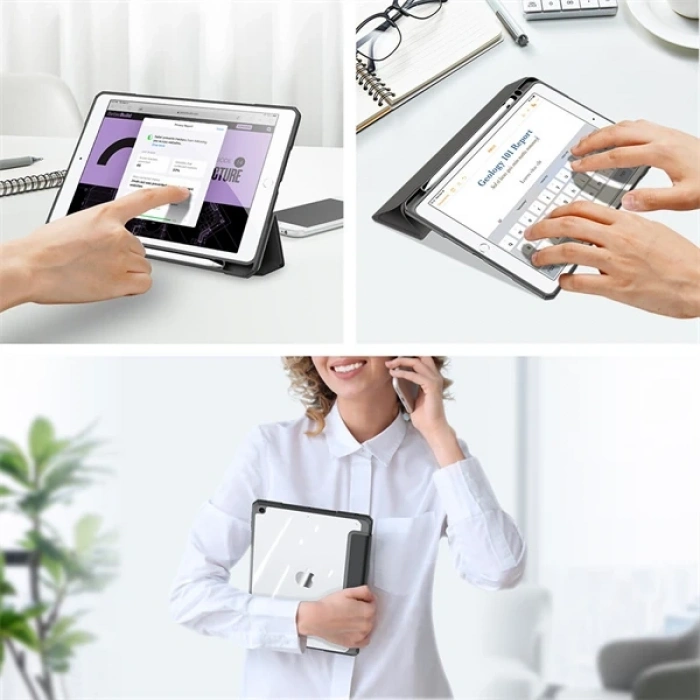 Nevamel Dux Ducis iPad 7-8 -9 10.2 (201920202021) Kılıf Kalem Bölmeli Toby Series-(5775)