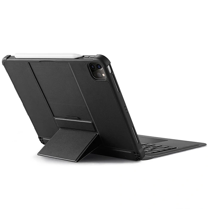 Nevamel Dux Ducis iPad Pro 12.9 2022/2021/2020 SK Series Kablosuz Bluetooth Klavye Touchpad Kılıf-(5775)