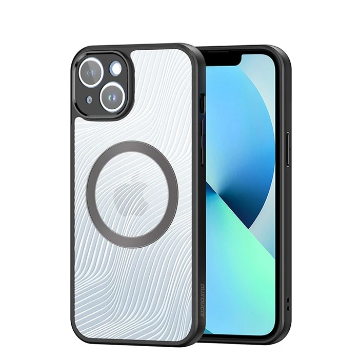 Nevamel Dux Ducis iPhone 13 Aimo Series MagSafe Premium Buzlu Sert PC-TPU Kılıf-(5775)
