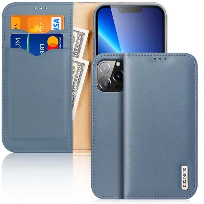 Nevamel Dux Ducis iPhone 13 Pro Max Kılıf Mıknatıslı Cüzdanlı Deri Kılıf Hivo Series-(5775)