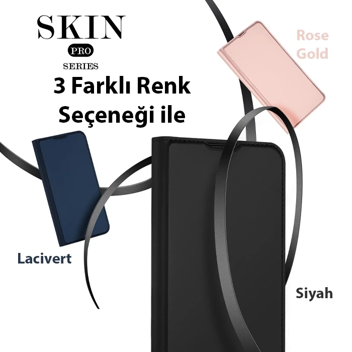 Nevamel Dux Ducis iPhone 14 Plus 6.7 Kılıf Skin Pro Series Flip Cover Kapaklı Kılıf-(5775)