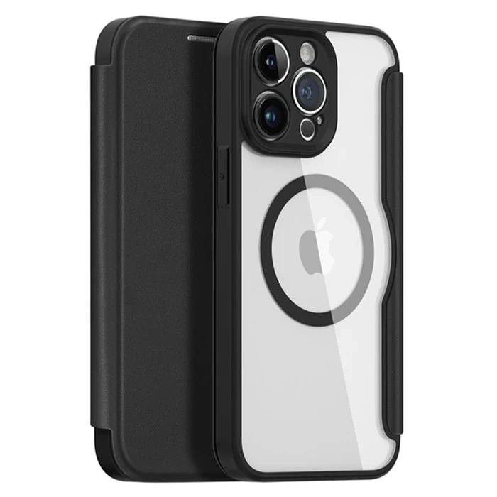 Nevamel Dux Ducis iPhone 14 Pro 6.1 Kılıf Skin X Pro Series MagSafe Kapaklı Kılıf Folio Case-(5775)