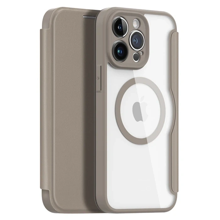 Nevamel Dux Ducis iPhone 14 Pro 6.1 Kılıf Skin X Pro Series MagSafe Kapaklı Kılıf Folio Case-(5775)