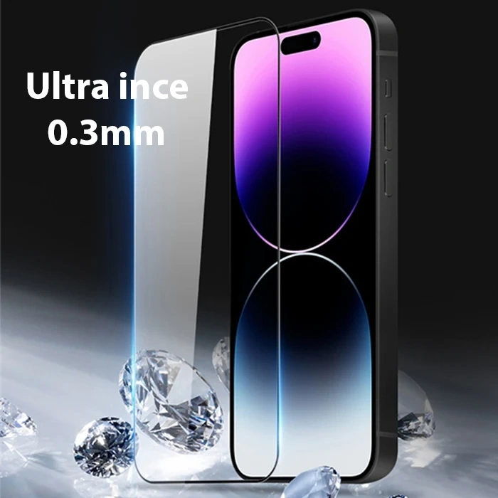 Nevamel Dux Ducis iPhone 14 Pro Max 6.7 Full Kaplama Cam Ekran Koruyucu-(5775)